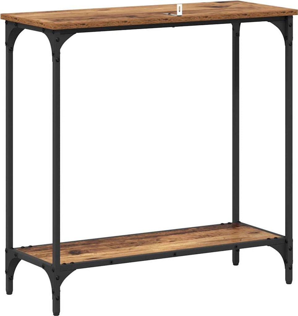 vidaXL Konsolentisch mit Regal Altholz 75 x 30.5 x 75 cm Holzwerkstoff
