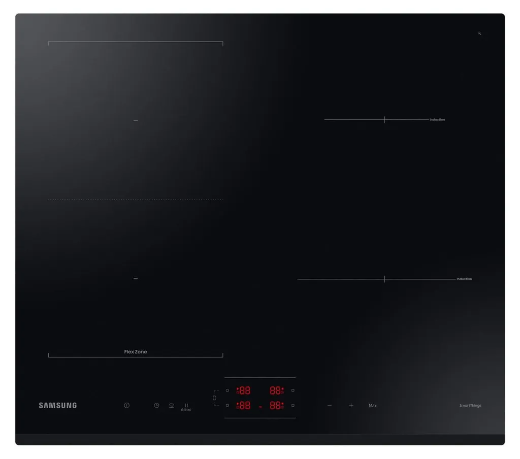 Samsung NZ64B5045GK Table Induction 60cm 4 Feux 7400W Noir Intense
