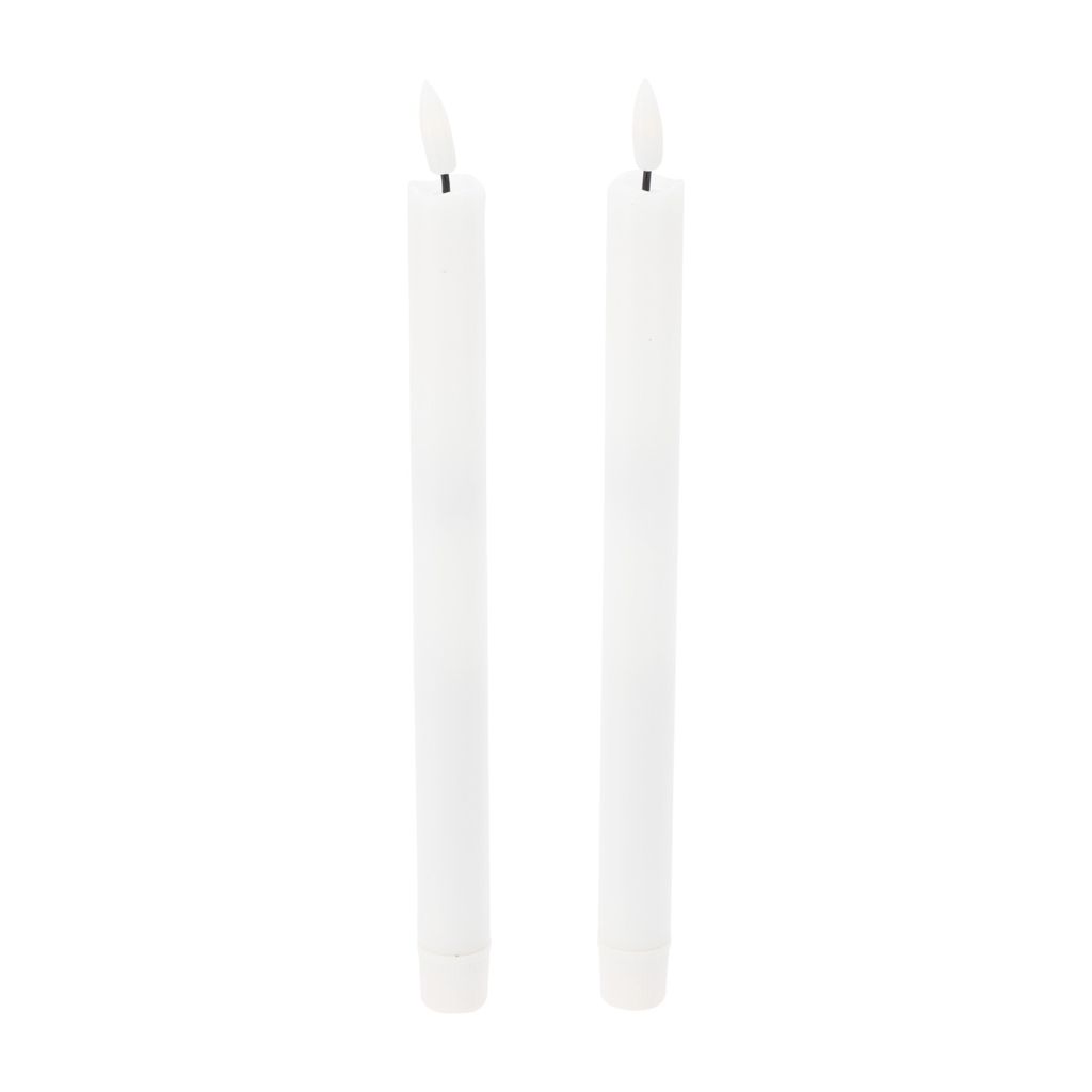 Gewachste LED-Tischkerzen, 25 cm