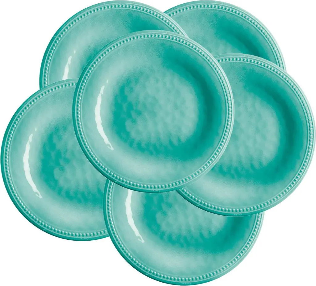 Assiette plate incassable et anti-rayure 27cm Harmony Acqua - Set de 6