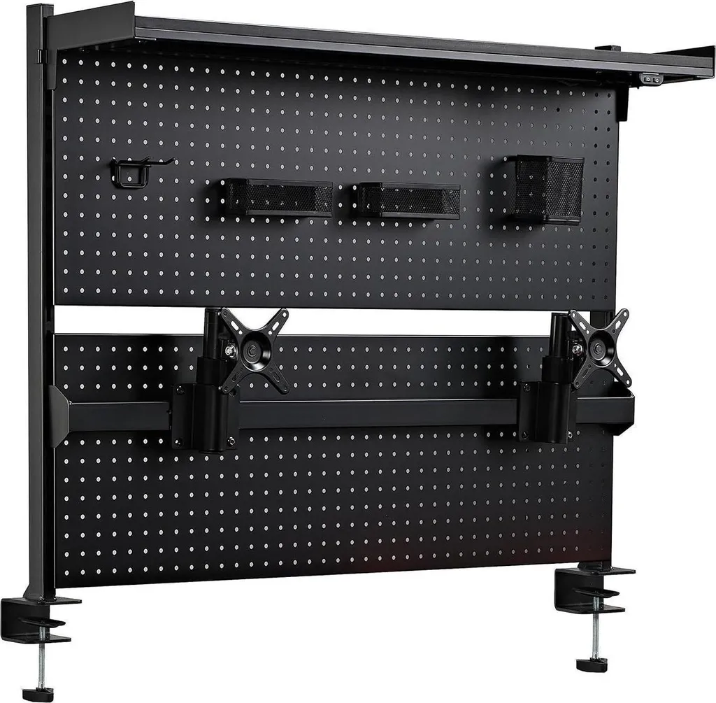 Bureau ergonomique LED pour setup double écran - Idéal Streaming et Jeu - 2