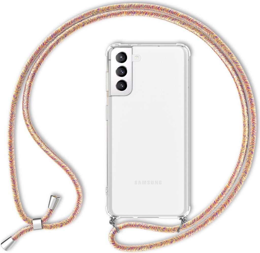 NALIA Handyhülle mit Kette für Samsung Galaxy S22 Plus, Transparente Schutzhülle & Handy-Schnur zum Umhängen, Robust Vergilbungsfrei Klar Regen...