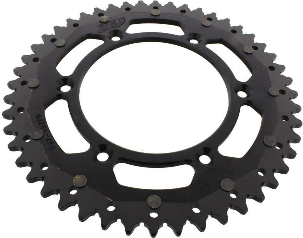 ZF Krone 48 Zähne Teilung 520 Schwarz Dual ZFD-897-48-BLK