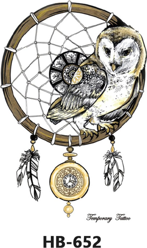 INF Dreamcatcher Temporäre Tattoo-Hülle, große Arm Tattoo-Aufkleber 2