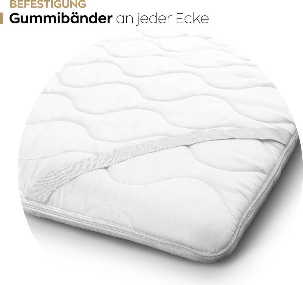 Topper 160 x 200 cm, hard 7-zone & zacht gelschuim, dual-core