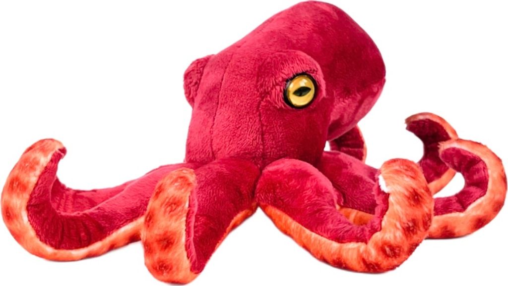Kuscheltier Oktopus 26 cm rot/orange Plüschoktopus Produktbild 