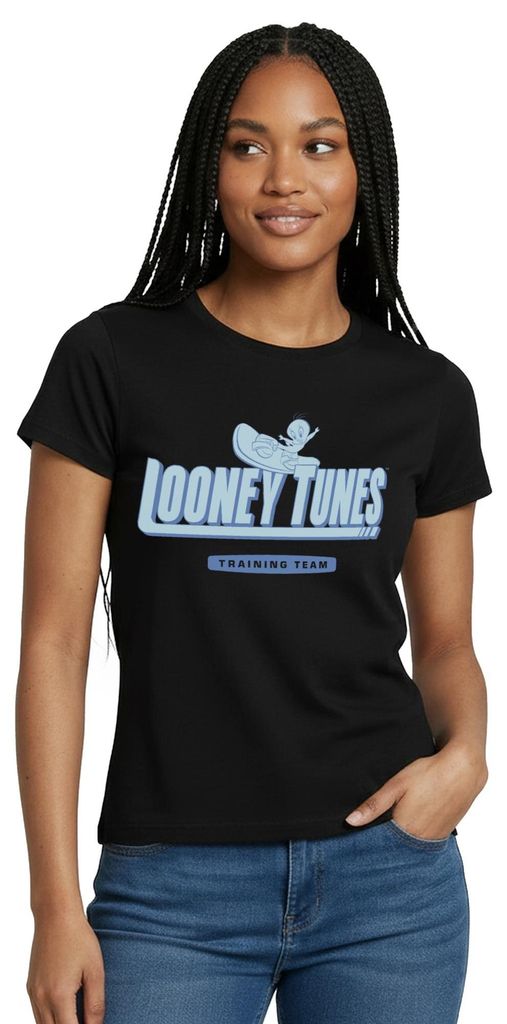 Spreadshirt Looney Tunes Traing Team Mit Tweety Frauen T-Shirt, XL, Schwarz