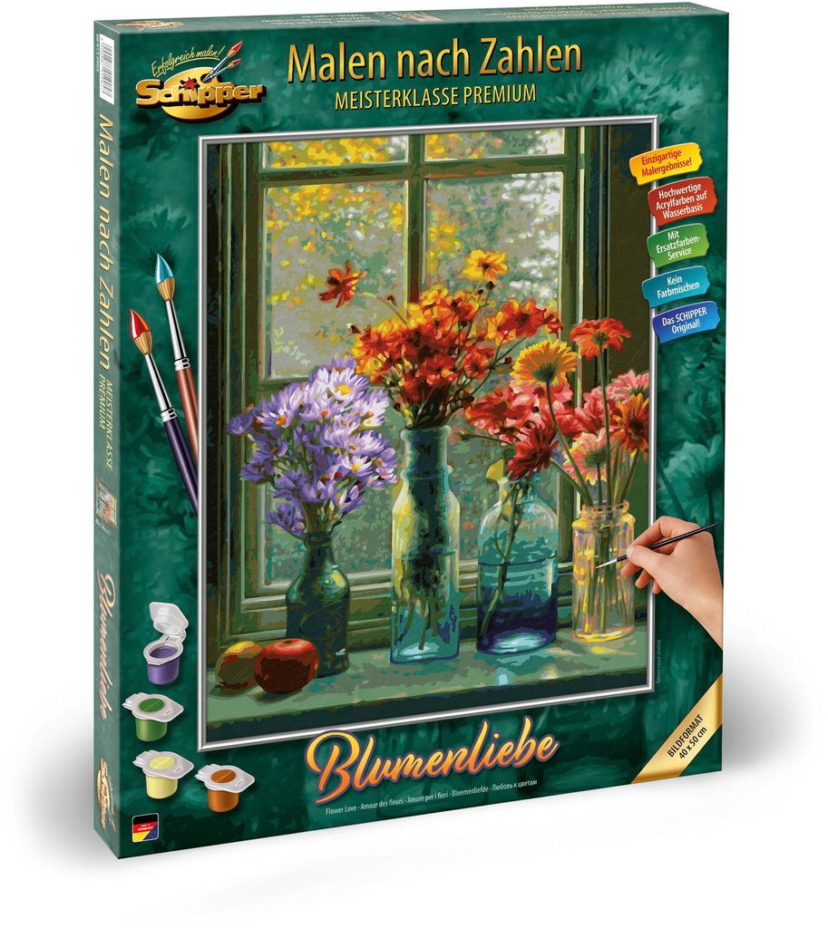 Schipper Malen nach Zahlen Master Class Premium 40x50cm Blumenliebe 609130905