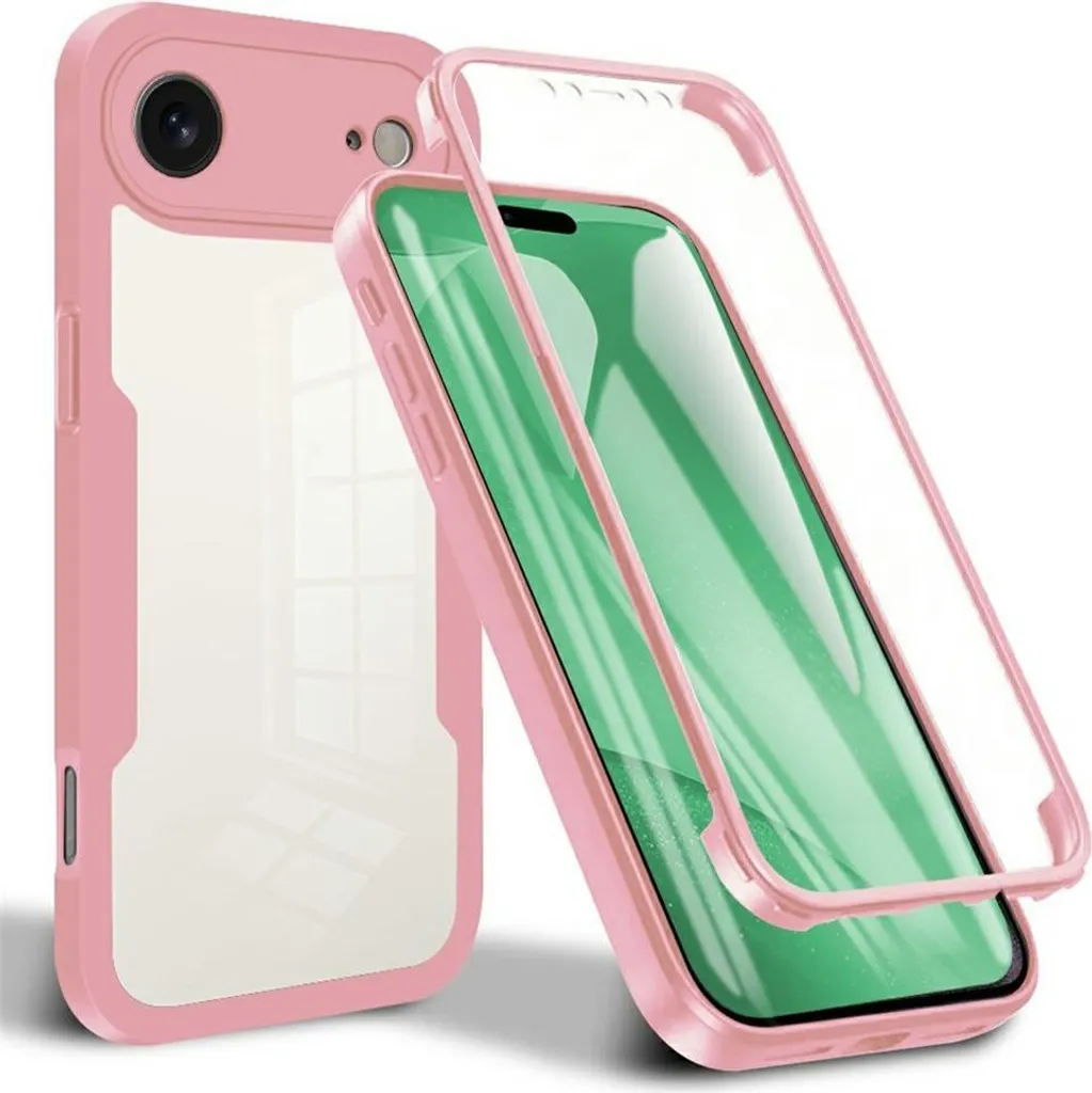 Custodia per Apple iPhone Air - Cover integrale Phonesta Slim Protect 360 Case con protezione schermo - Rosa