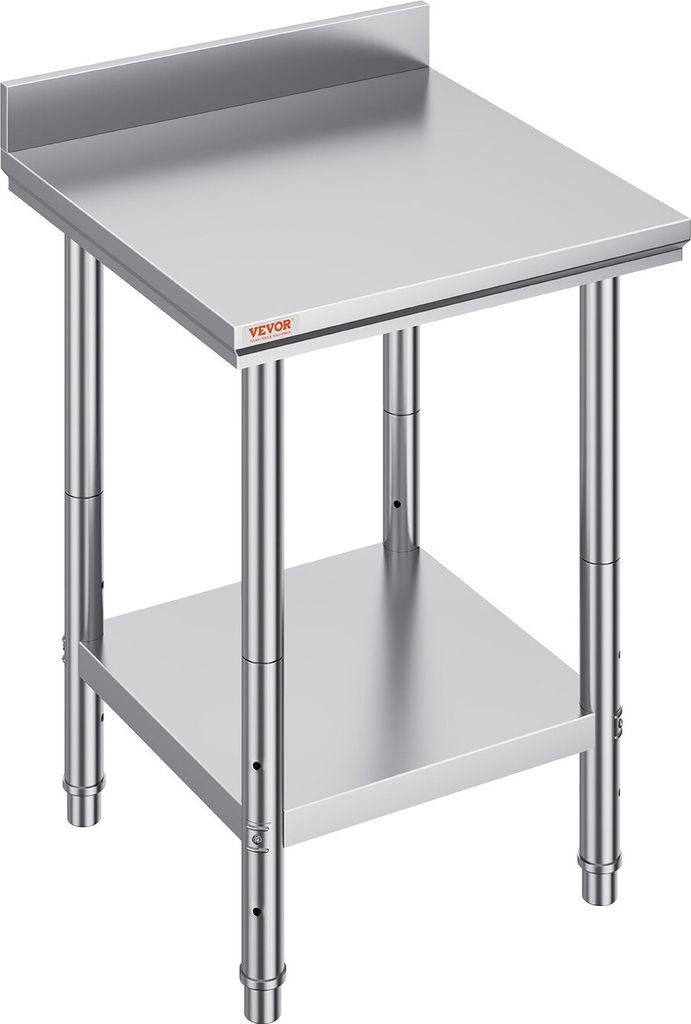 Table de travail en acier inoxydable 60 cm x 60 cm Image du produit 