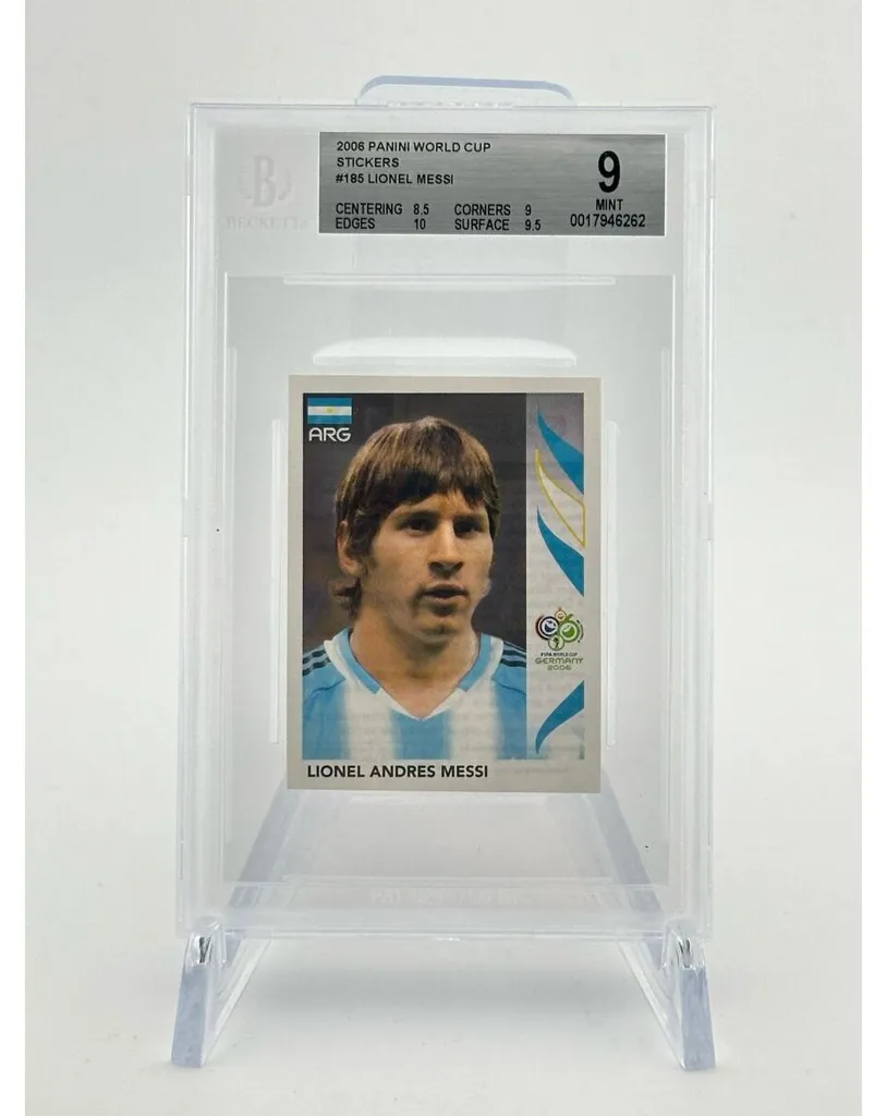 Lionel Messi Panini 2006 Sticker 185 BGS 9 - État Neuf Certifié Mint