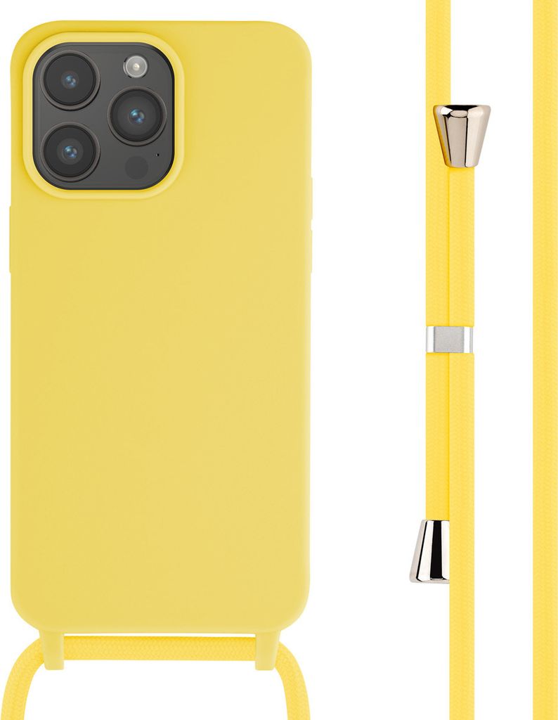 imoshion SilikonHülle mit Band iPhone 15 Pro Max - Gelb