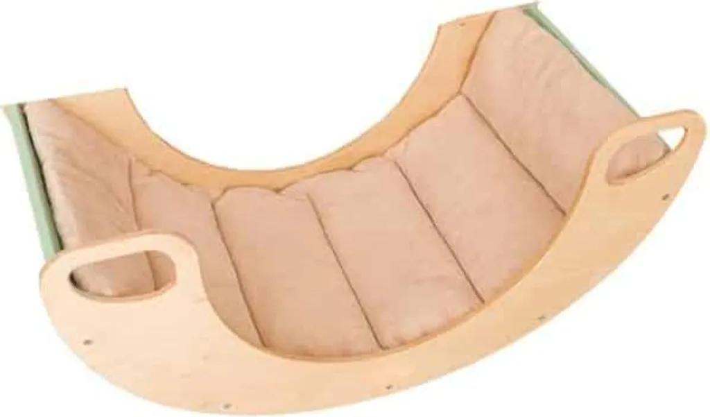 Couverture douillette pour enfant pour fauteuil à bascule beige 100x150cm