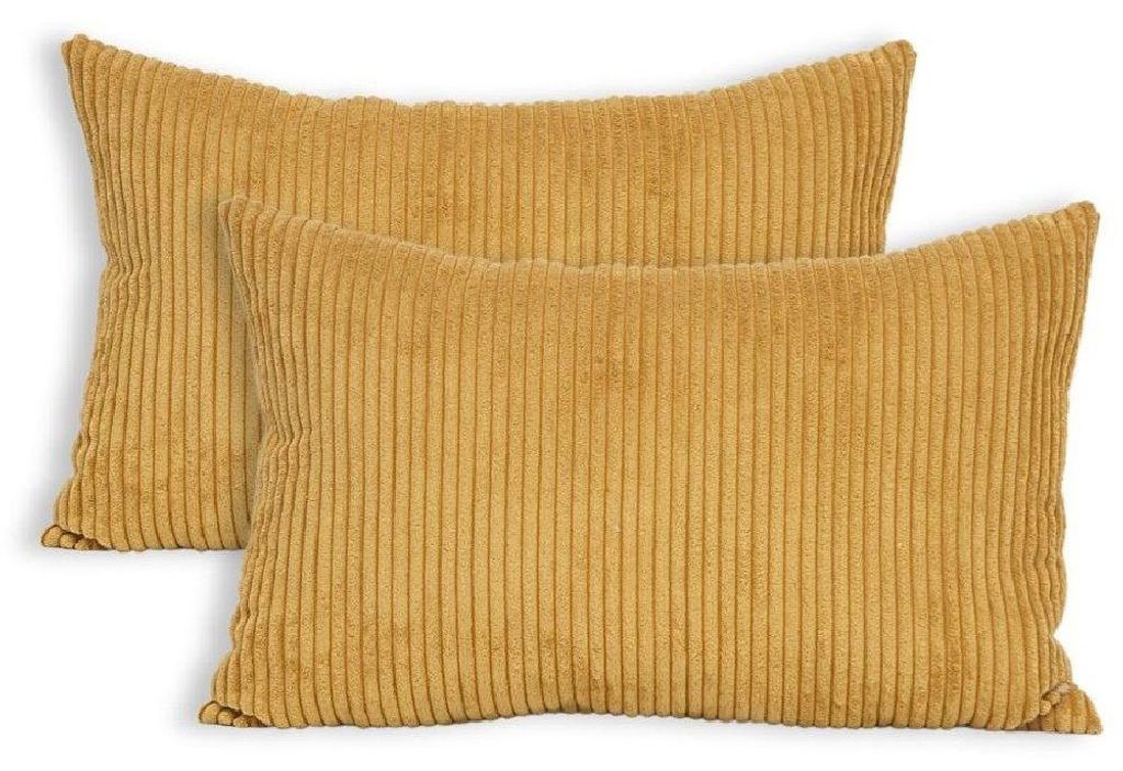 Lumali Dekokissen Terrakotta 40x60 cm , Kissenbezug aus Samtcord , Wohnzimmer Deko , Kissenhüllen