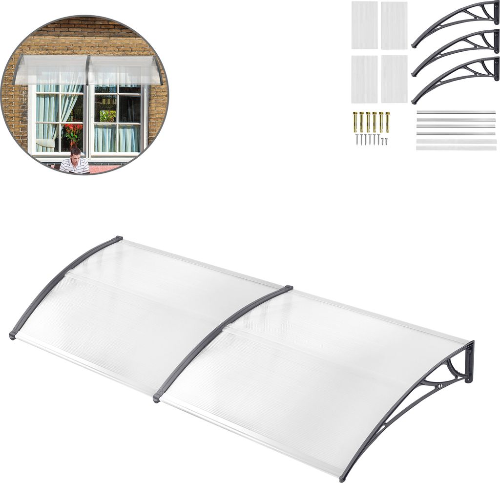 LZQ 300 x 100cm Vordach Türdach Pultbogenvordach Produktbild 