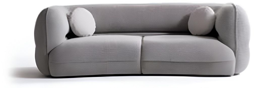 Graues 3-Sitzer-Sofa Weiches Stoffsofa Designermöbel Wohnzimmermöbel