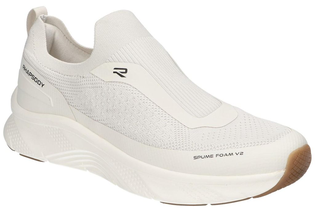 American Club RH180, Herren Slip On Sneaker Memory Foam System, leicht atmungsaktiv weißer Boden, Beige 41
