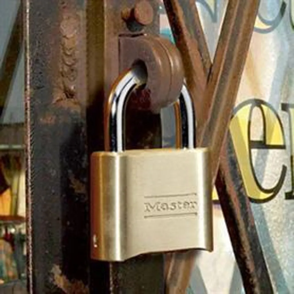 Cadenas pour portail et remise Master Lock 175EURDLH à code sans clé