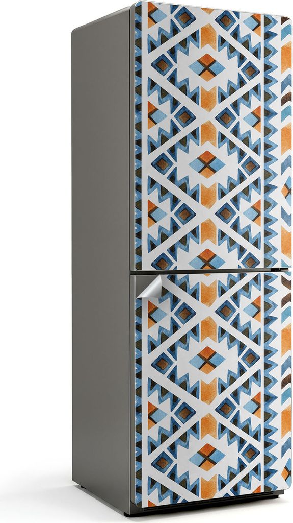 Muster mit Richtungspfeilen – Kühlschrank Aufkleber – Klebefolie Kühlschrank – Kühlschrank Nachbildung – Kühlschrankfolie selbstklebend...