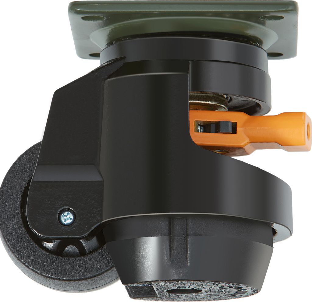 SucceBuy Set mit 4 Nivellierrollen, 2200 lbs Tragkraft, 2,5 Zoll Hochleistungs-360°-Schwenkräder, verstellbare Rollen für Werkbank und Maschinen
