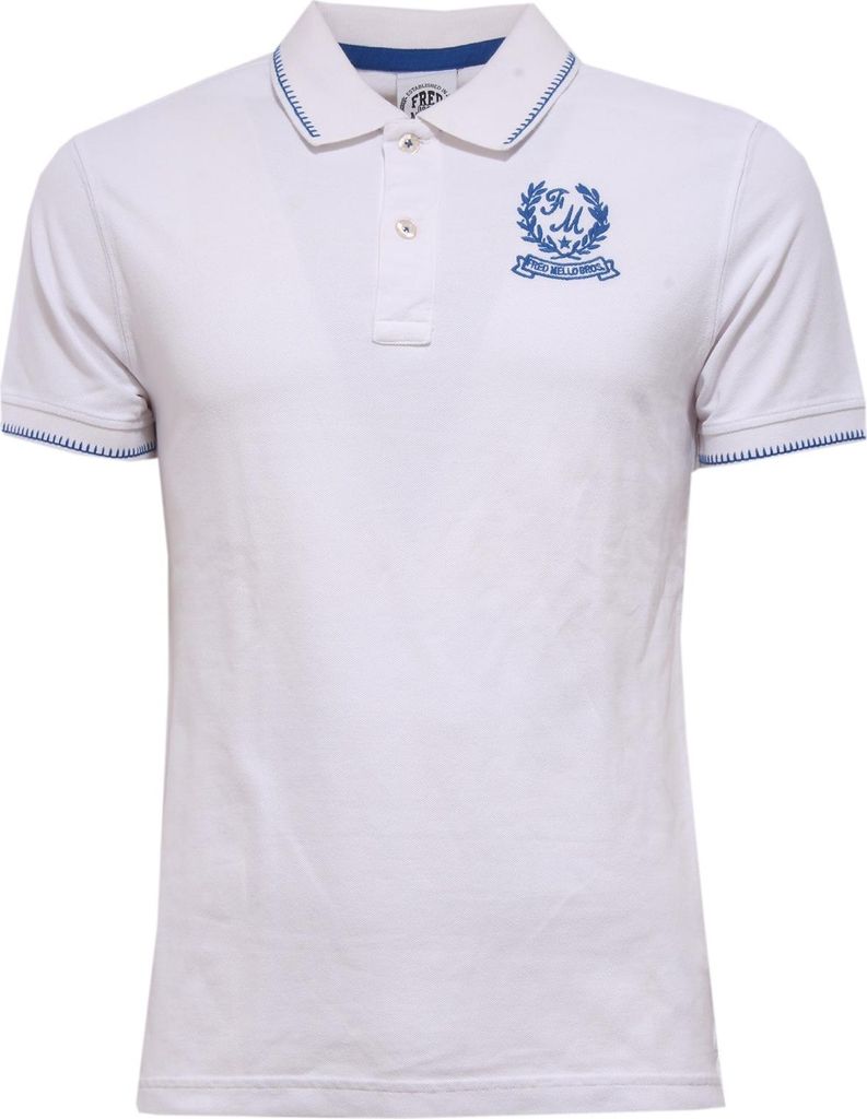 4331X polo uomo white FRED MELLO maglia manica corta t-shirt man