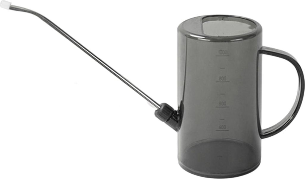 Gießkanne mit langem Ausguss, 1 l/1,5 l, Gießkanne mit Waage, transparenter Gartenbewässerungs-Sprühtopf für Pflanzen im Innen- und Außenbere...