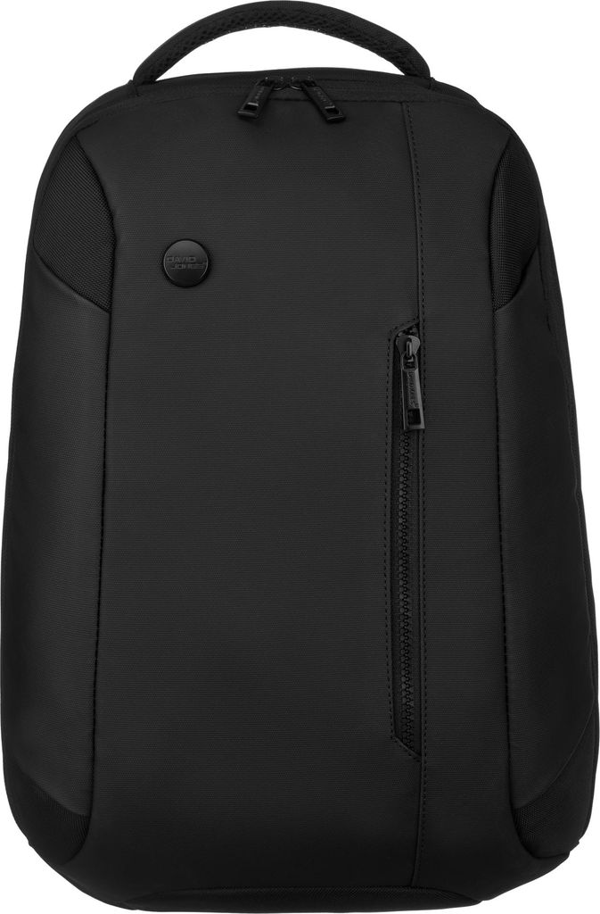 David Jones | Urbaner Business-Rucksack, mit Platz, für einen Laptop, Schwarz, 30x44x16 cm