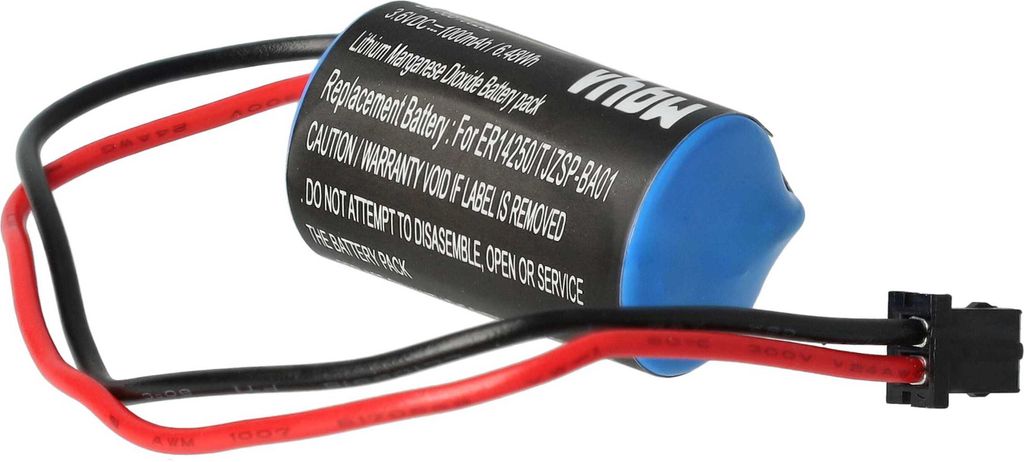 vhbw Batterie kompatibel mit Omron V Servo Drive, Sigma 2, SGDH ServoRack, SGDH amplifier CNC Maschinen, Servoantrieb (1000 mAh, 3,6 V, Li-MnO2)