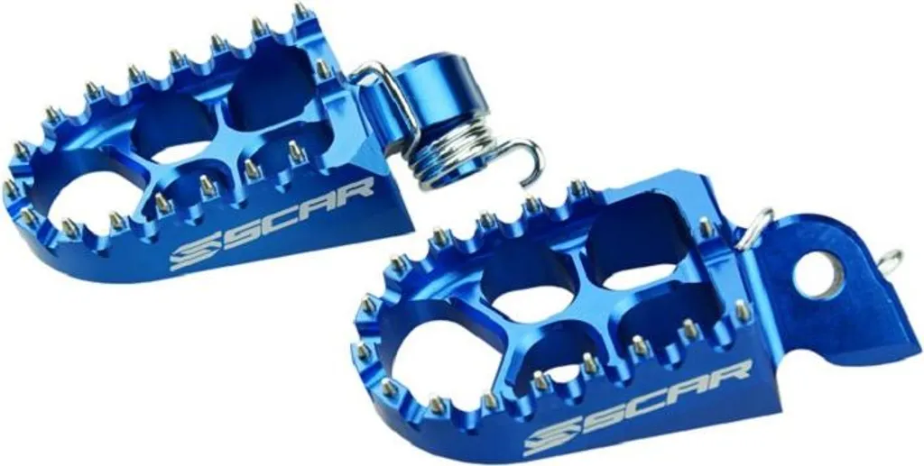 Repose-pieds SCAR Evolution Bleu en Aluminium CNC pour Pilotage Précis