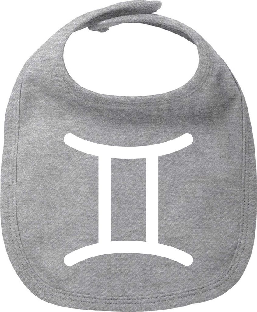 Huuraa Baby Lätzchen Zwillinge Sternzeichen Zeichen Heather Grey Klettverschluss Baumwolle Latz Geschenkidee
