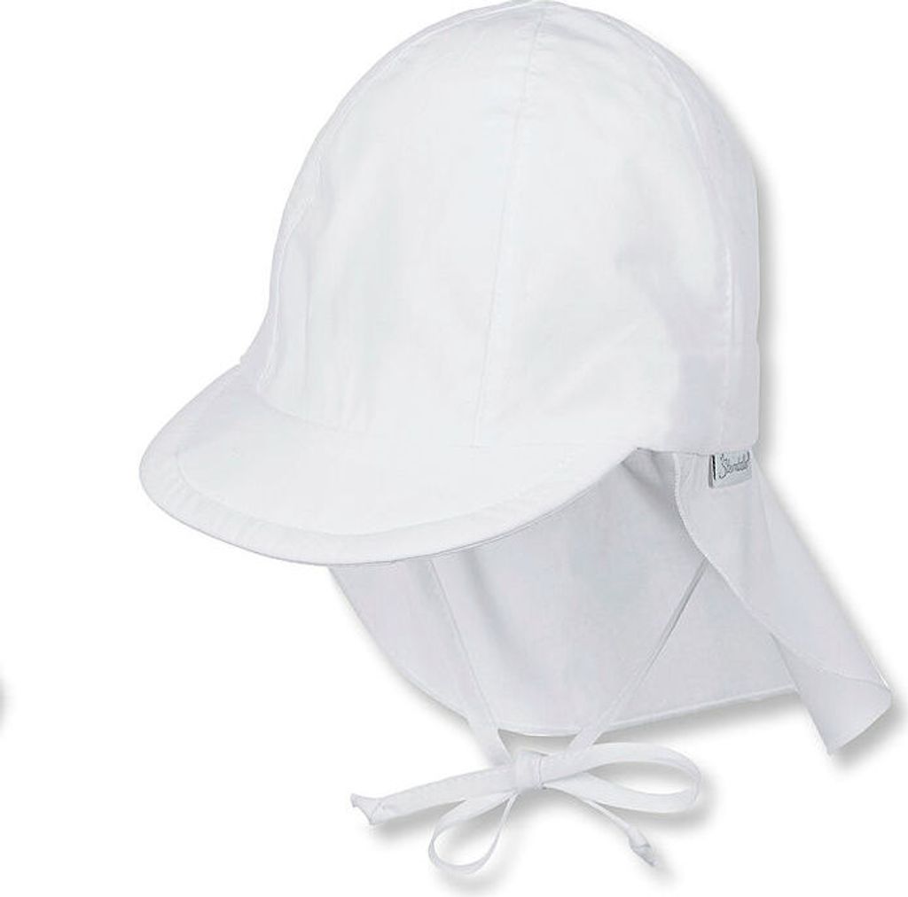 Sterntaler Schirmmütze mit Nackenschutz UV Schutz 50+ weiß 49