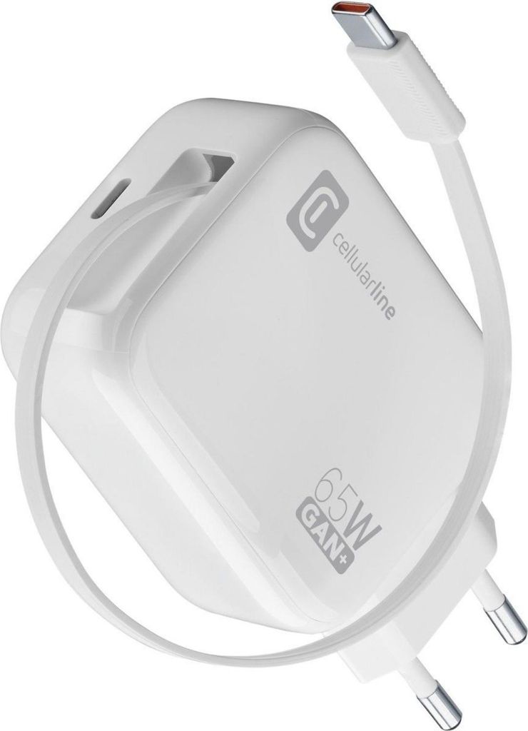 USB Typ-C Travel Charger Roller 65W White (61288) Produktbild 