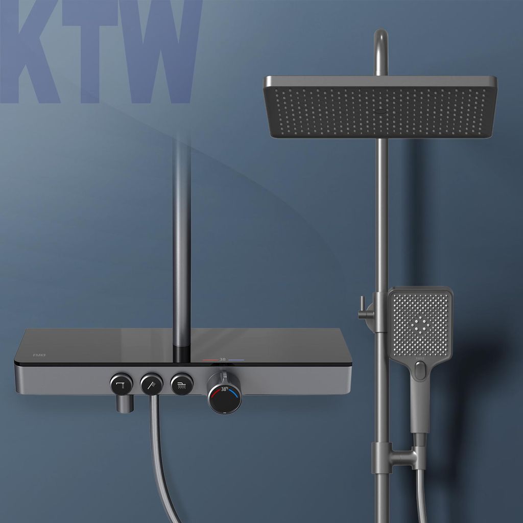 EMKE Système de douche avec thermostat 1146x450x480mm Image du produit 