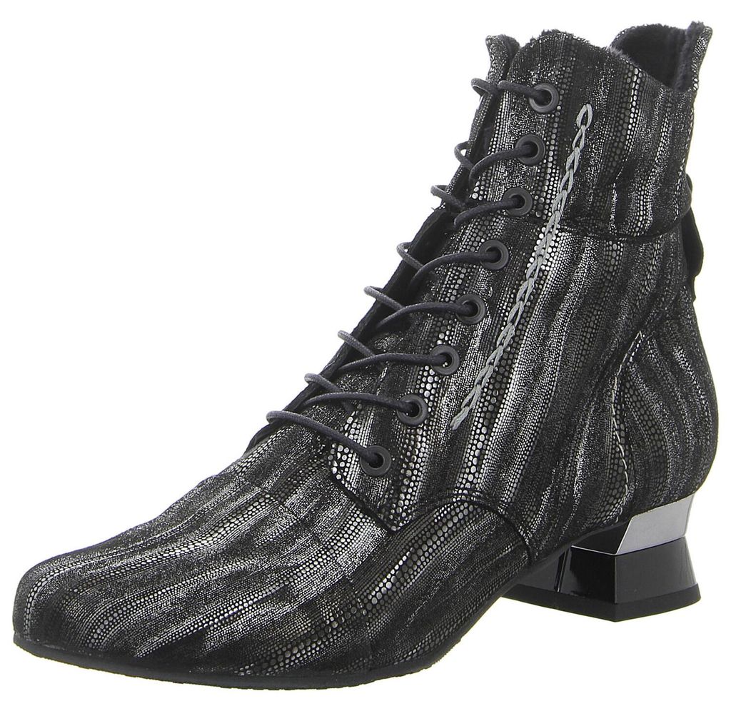 Simen Damen Schnürstiefelette silber