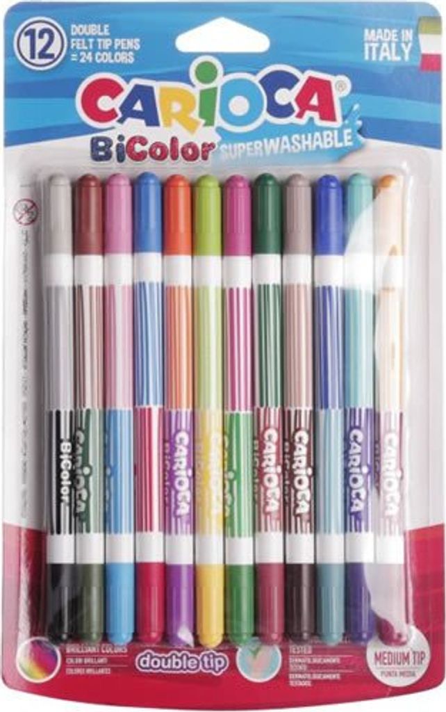 Carioca Zweifarbenpackung de 12 Marker - zwei Farben pro Produktbild 