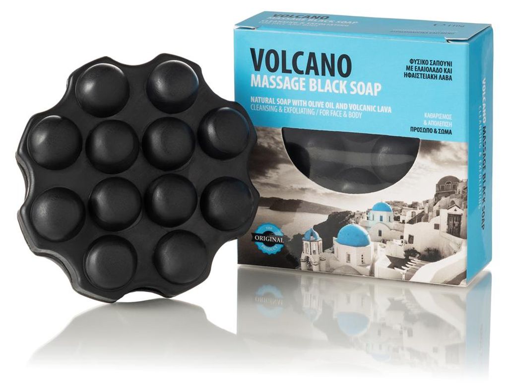 Santo Volcano Peeling- & Massageseife mit Olivenöl & Produktbild 