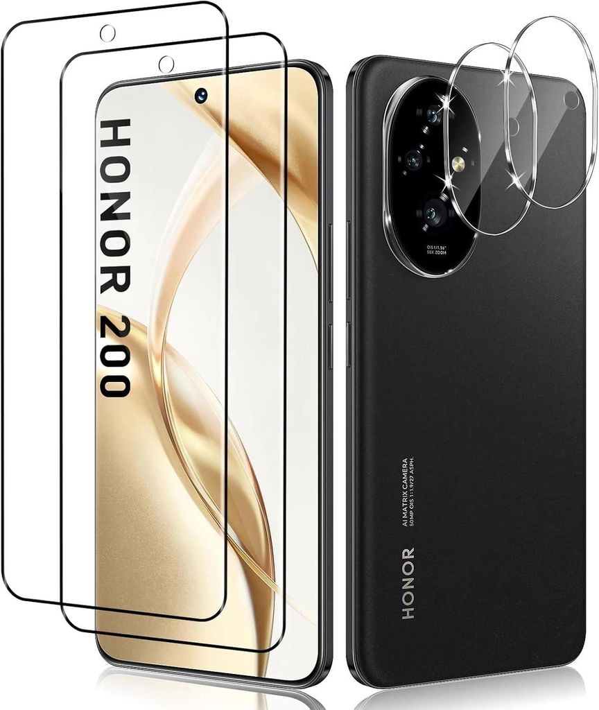 4in1 Set für Honor 200 5G 2x Display Schutzglas + 2x Produktbild 