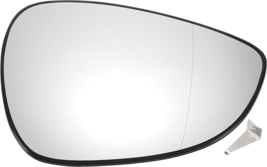 Rechter Seitenspiegelglas-Ersatz mit Heizung und Rückenplatte asphärisch weißes Glas für Ford Fiesta 2008-2017.