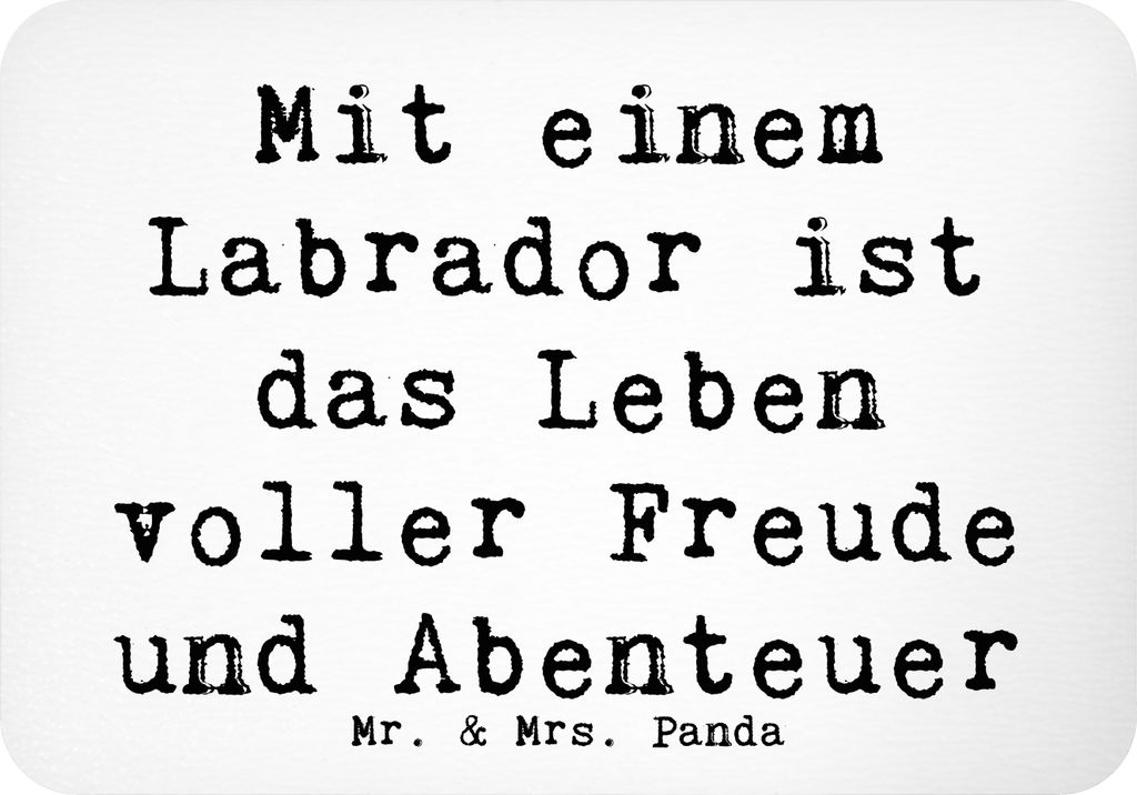 Mr. & Mrs. Panda magnet Spruch Labradorleben - Weiß - Geschenk, Hunderasse, haftmagnet, Lebensfreude, Therapiehund, loyaler Freund, Kühlschrankma...