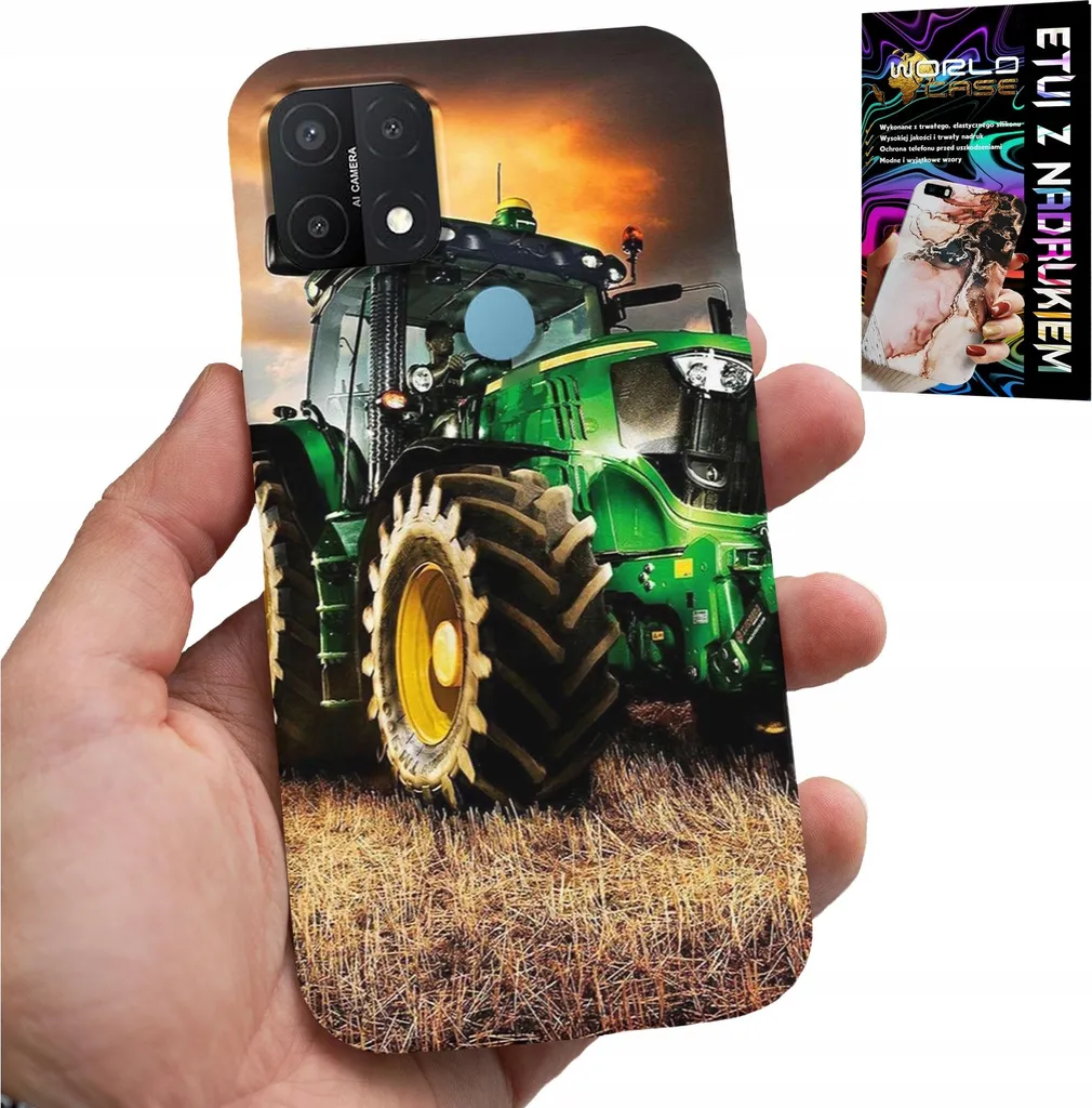 Custodia per Oppo A15 / A15S - Trattore agricolo + vetro