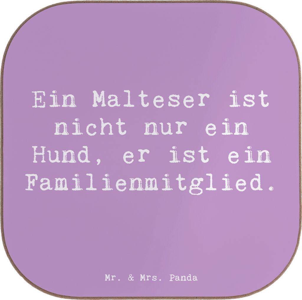Mr. & Mrs. Panda Untersetzer Tasse Spruch Malteser Liebe - Lavendeltraum - Geschenk, Hunderassen Eigenschaften, Tassenuntersetzer, Tischschoner, Hu...