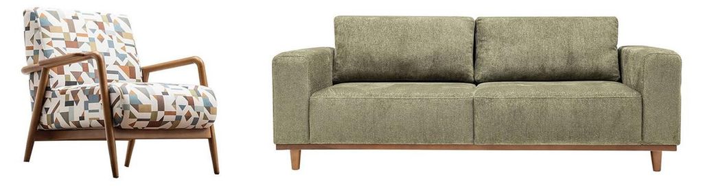 Wohnlandschaft Sofa Couch Set Sitzgruppe Sitzgruppe Lounge Polstergarnitur 3+1