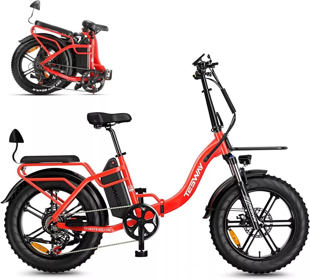 E Bike E-Bike Klapprad 20 Zoll Elektrofahrrad 48V 20Ah Abnehmbarer Akku MTB Elektrofahrräder Klappbar