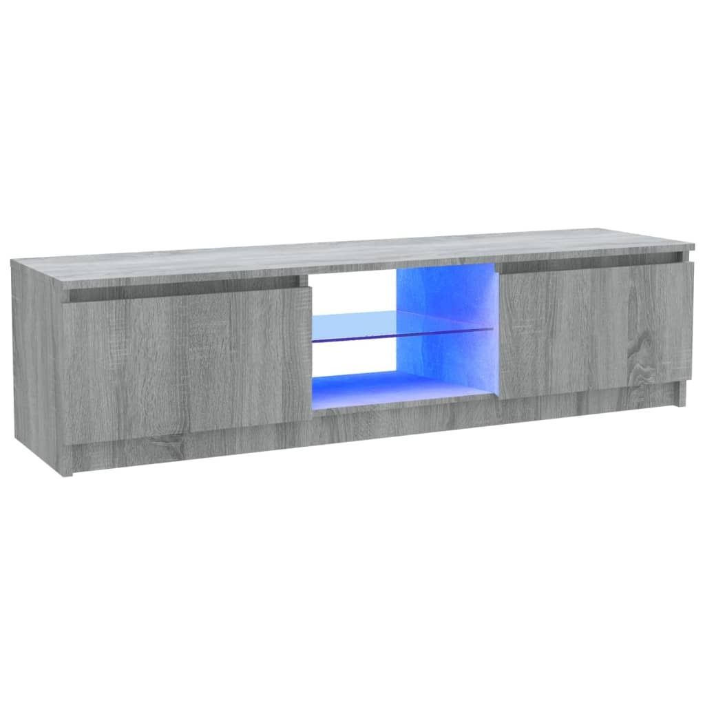 Mobile TV con luci LED Grigio Sonoma 120x30x35,5 cm Immagine del prodotto 