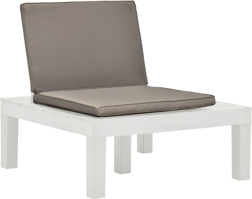 "2026 Promotion" Garten-Lounge-Stuhl mit Sitzpolster Kunststoff Weiß - Gartenstühle CC26720
