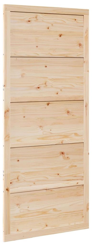 Porte de grange Nature 100 x 2,5 x 208 cm en pin massif Image du produit 