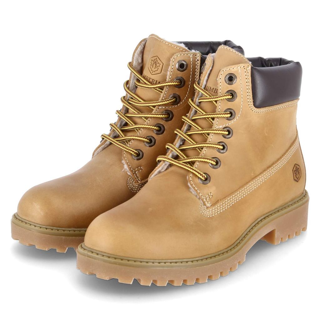 Lumberjack RIVER Beige Glattleder Winterboots 42
