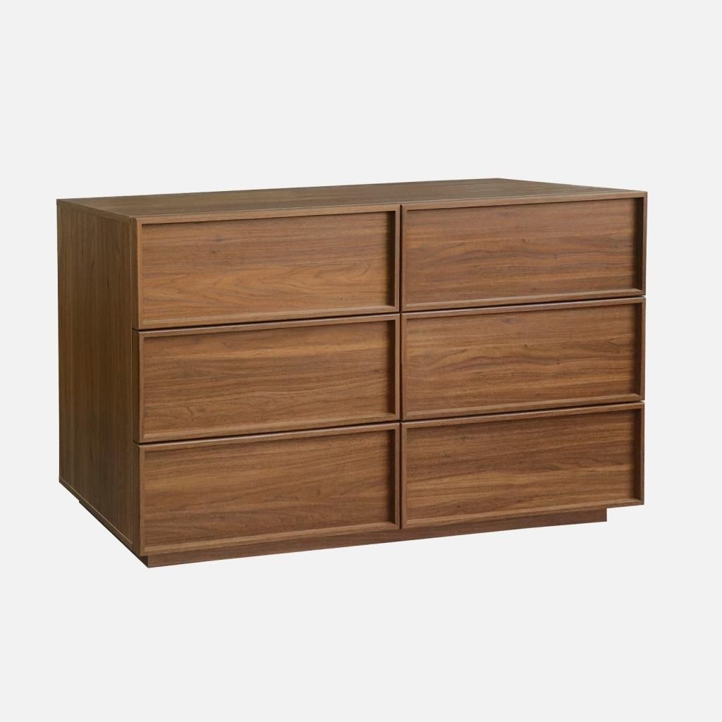 sweeek - Kommode mit Holzlook und 6 Schubladen 120 cm - Produktbild 