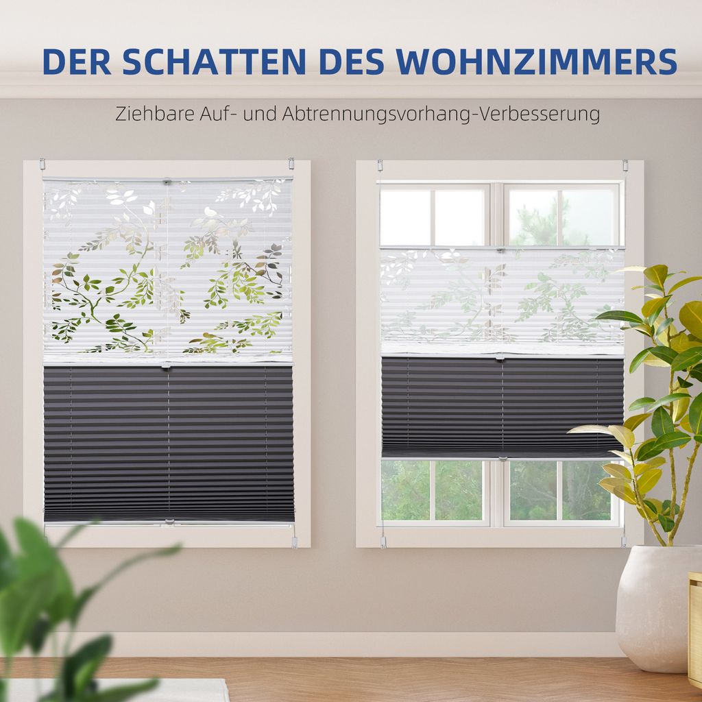 Sekey Plissee Ohne Bohren 80×200 cm Plisseerollo Klemmfix Produktbild 