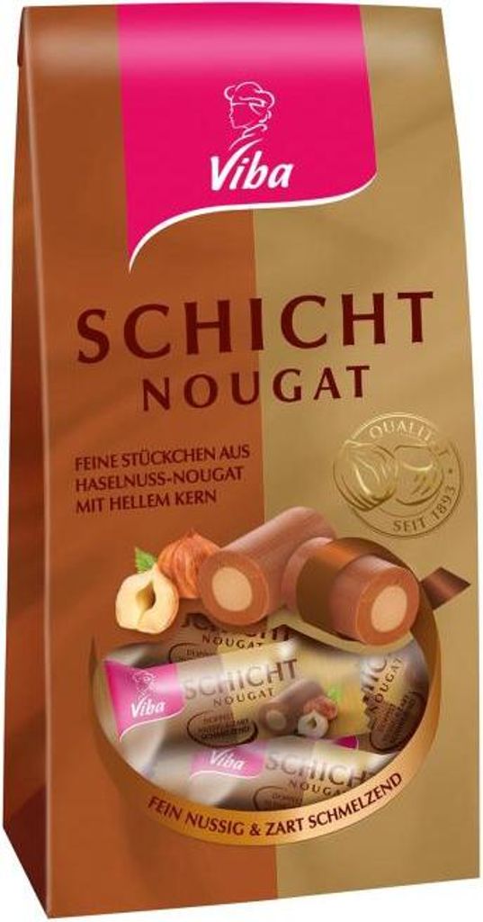 Viba Schicht-Nougat Röllchen 100g Produktbild 